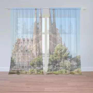 Záclony Barcelona Sagrada Familia: 2 ks - 150x250 cm - Sablio