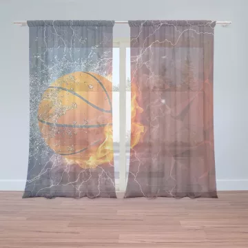 Záclony Basketbalový míč: 2 ks - 150x250 cm - Sablio