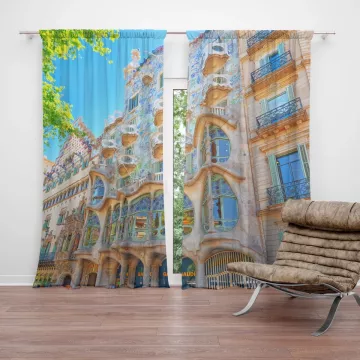 Závěsy Barcelona Gaudi Casa Batllo 2: 2 ks - 140x250 cm - Sablio