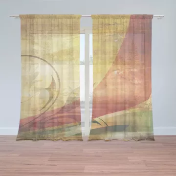 Záclony Retro motiv: 2 ks - 150x250 cm - Sablio