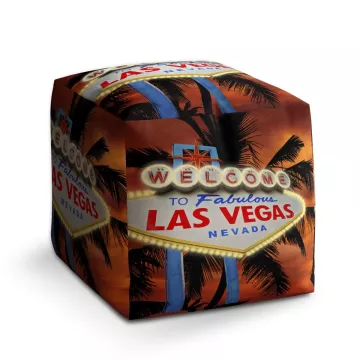 Taburet Kostka Fabulous Las Vegas: 40x40x40 cm - Sablio