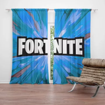 Závěsy FORTNITE modrá: 2 ks - 140x250 cm - Sablio