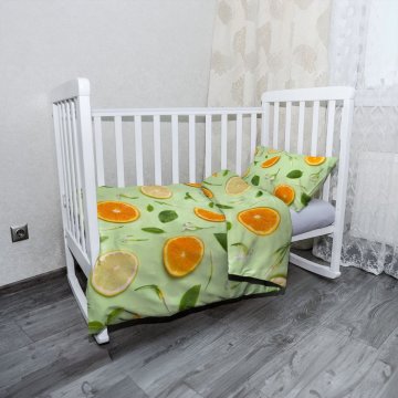 Povlečení do dětské postýlky Citrus a květ