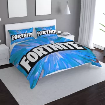 Saténové povlečení FORTNITE modrá - Sablio