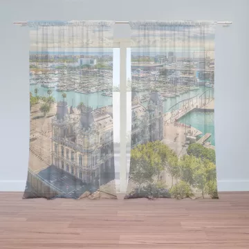 Záclony Barcelona Přístav: 2 ks - 150x250 cm - Sablio