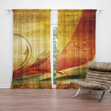 Závěsy Retro motiv: 2 ks - 140x250 cm - Sablio