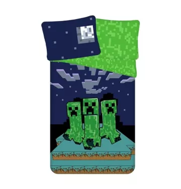 Bavlněné povlečení - Minecraft Sssleep Tight - 140 x 200 cm + 70 x 90 cm - Jerry Fabrics