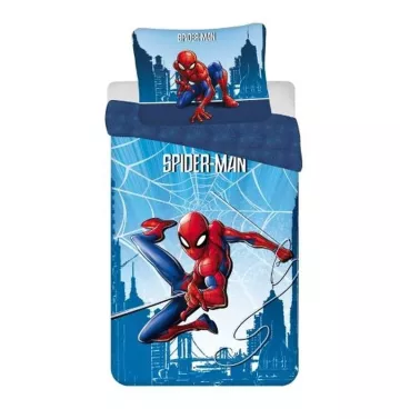 Bavlněné povlečení Spiderman blue 04 - 140 x 200 cm + 70 x 90 cm - Jerry Fabrics