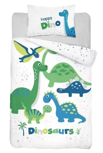 Bambusové povlečení Dinosaurus blue - 100 x 135 cm + 40 x 60 cm - Detexpol