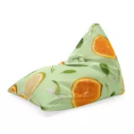 Sedací vak Triangl Citrus a květ: 120 x 100 x 100 cm - Sablio