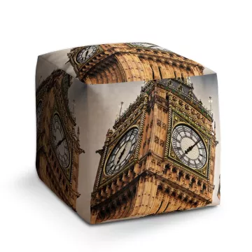 Taburet Kostka Clock tower: 40x40x40 cm - Sablio