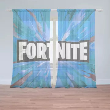 Záclony FORTNITE modrá: 2 ks - 150x250 cm - Sablio