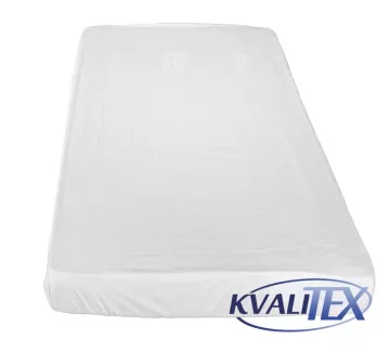 Nepropustné Froté prostěradlo s PU - 140x200 cm - bílé - Kvalitex