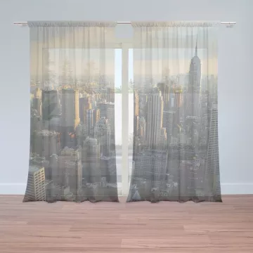 Záclony New York Skyline: 2 ks - 150x250 cm - Sablio