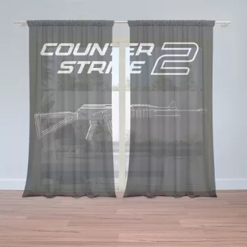 Záclony Counter Strike 2 AK: 2 ks - 150x250 cm - Sablio