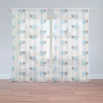 Záclony Modré ovce: 2 ks - 150x250 cm - Sablio